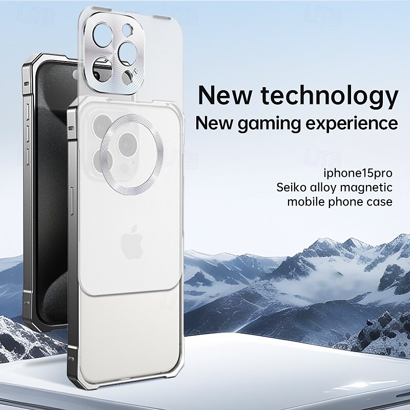 Phone Case For iPhone 16 Pro Max 15 Pro Max Back Cover Magnetic Shockproof Retro PC4