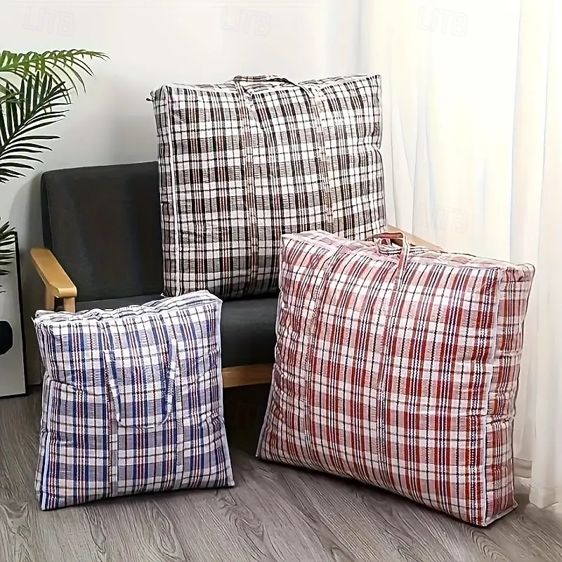 3-Pack Extra Large Moving Storage Bags, Heavy Duty Reusable Zipper Organizing Totes for Clothes, Laundry, Bedding, Closet Organization and Home Relocation2