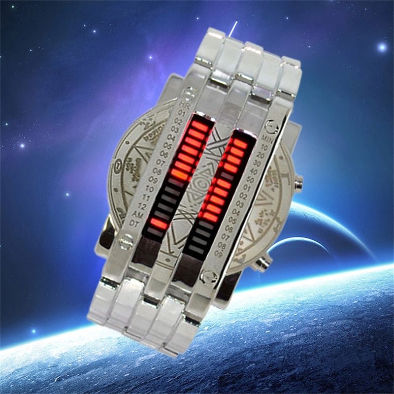 Women Men Kids Digital Watch Outdoor Sports Fashion Casual Luminous Waterproof Stainless Steel Strap Watch4