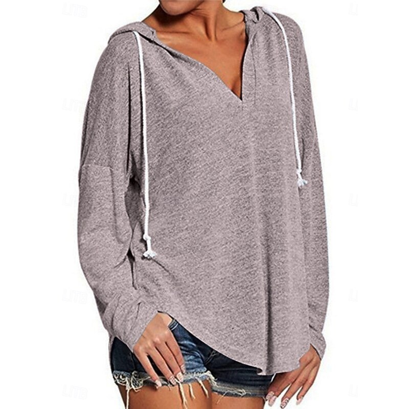 Women's Pullover Hoodie Sweatshirt Plain Casual Long Sleeve Hooded Regular Tops Street Dailywear Black Pink Blue Gray Fall Winter4