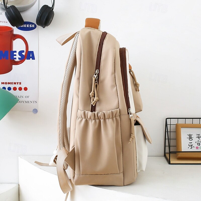 4-Piece Kawaii Backpack Set for Girls – Purple and Pink School Bag with Tote, Pencil Case & Pouches for Teen Students3