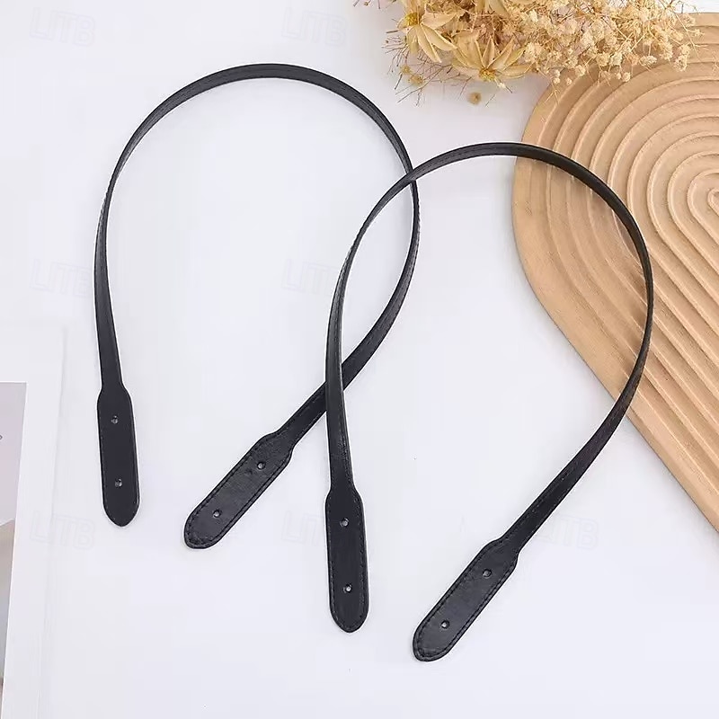 2pcs PU Leather Studded Bag Straps, DIY Replacement Handles for Tote, Purse, Handbag Making, High-Quality Shoulder Straps for Aesthetic Bag Accessories, Black/Brown/Coffee4