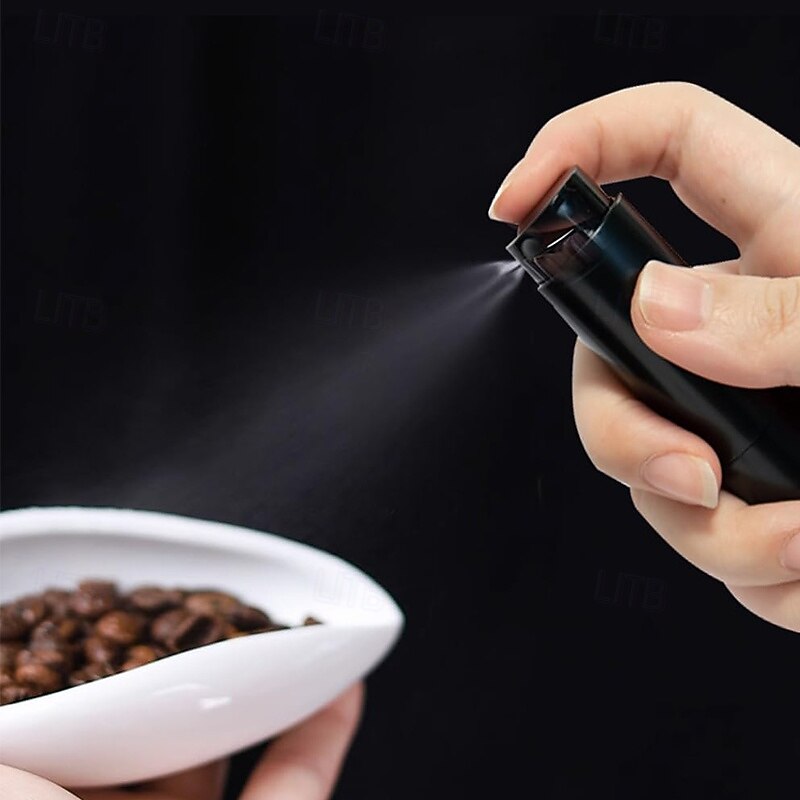 2pcs/set Coffee Dosing Cup with Spray Bottle Ceramic Coffee Bean Dosing Tray & Spritzer for Tea Espresso Vessel Accessories Kit For Reducing Coffee Power Static Gift for Coffee Lovers4