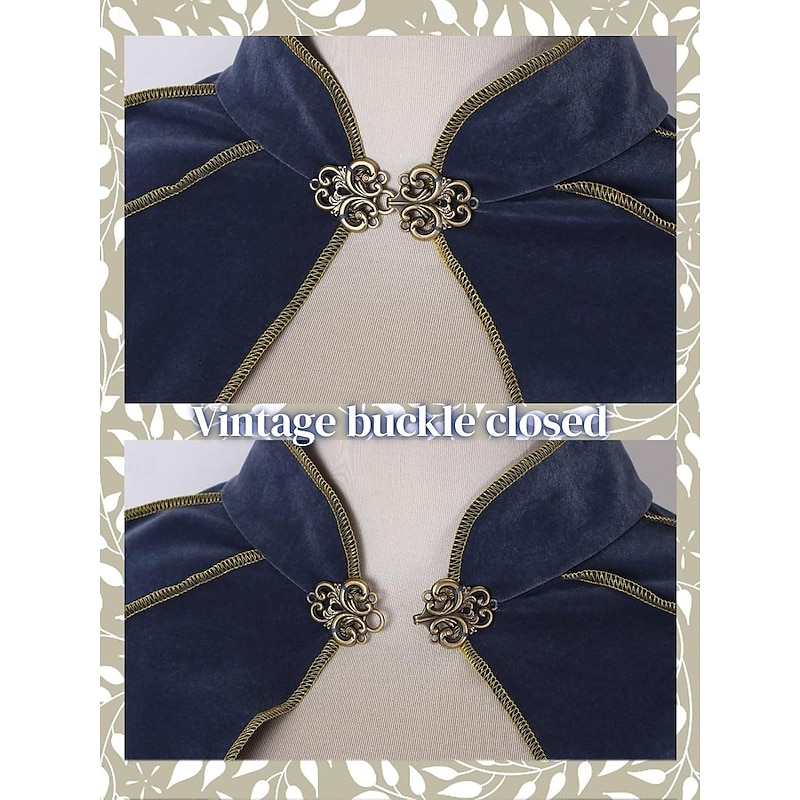 Retro Vintage Medieval Renaissance Cape Cloak Vampire Elf Fancy Dress Unisex Fantasy Halloween Carnival Performance LARP Adults Cloak All Seasons2