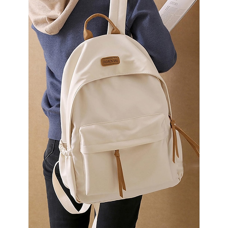 Women's Simple Large Capacity Waterproof Backpack - Simple Lightweight Backpack with Multi-Pocket Storage for College, Travel and Daily Commuting