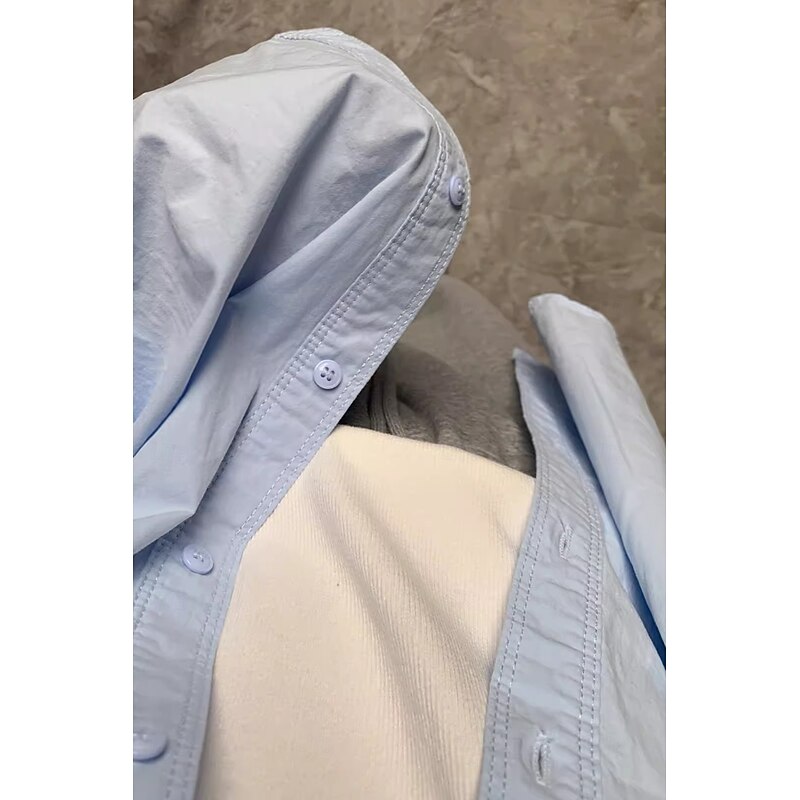 Women's 100%Cotton Shirt Solid Color Elegant Daily Stylish Long Sleeve Shirt Collar Regular Tops Work Daily Holiday White Yellow Pink Blue Green Spring, Fall, Winter, Summer4