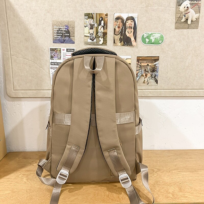 Pink and White Teen Backpack with Cute Patch and Pouch – Kawaii School Bag for Girls, Back to School Ready4