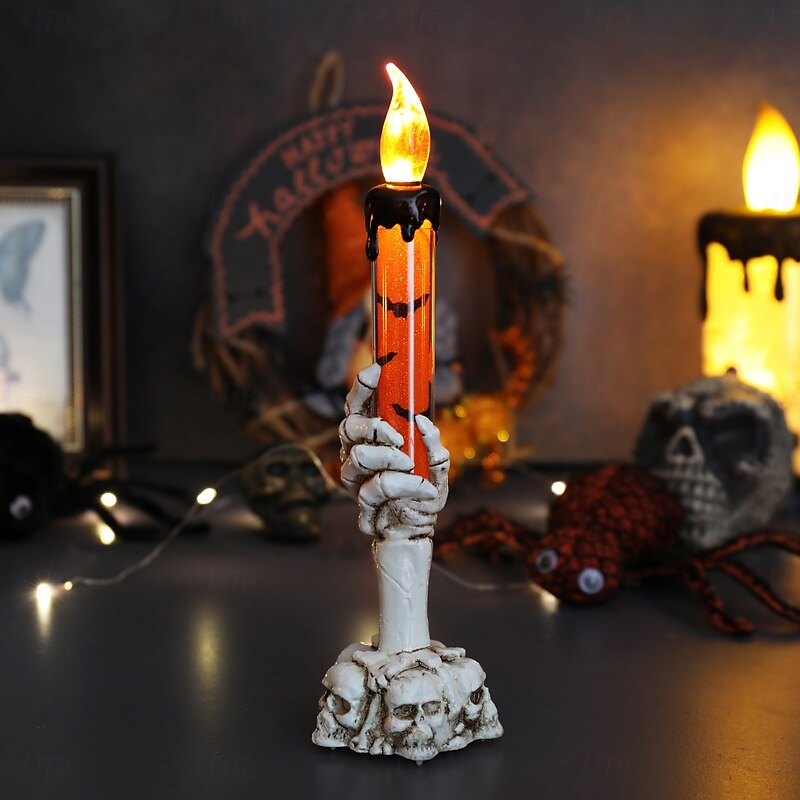 1 Pc 21.5cm Halloween Ghost Hand LED Electronic Candle Decorative Light Indoor Restaurant Party Decoration Light Decoration Light3