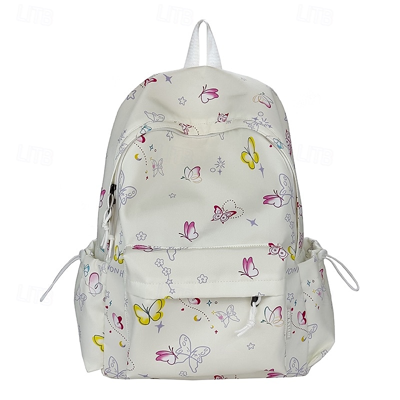 Girls Butterfly Print School Backpack – Waterproof Lightweight Bookbag for Kids Back to School and Daily Use2