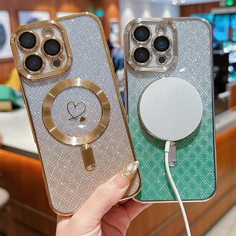 Phone Case For iPhone 17 Pro Max 17 Air 16 15 14 Pro Max Plus 16e 13 Pro Max Back Cover with Lanyard Support Wireless Charging Non-Yellowing Color Gradient Carbon Fiber3