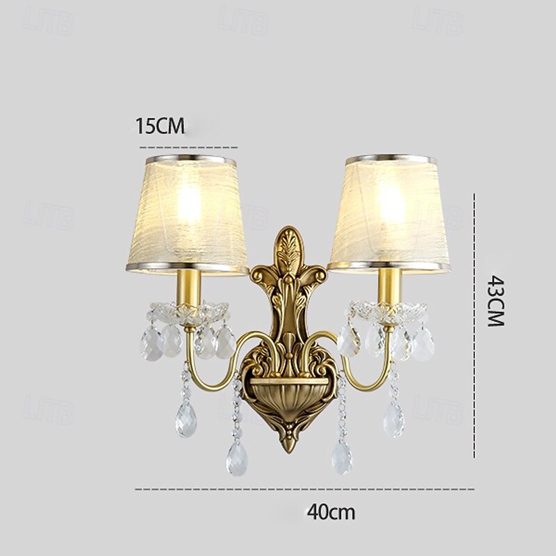 Wall Sconces Gold 1/2 Light Wall Sconce, Modern Wall Light Fixtures, Farmhouse Wall Sconces with Clear Glass Shade, Wall Lights for Living Room, Bedroom, Stair, Bathroom, Hallway 110-240V3