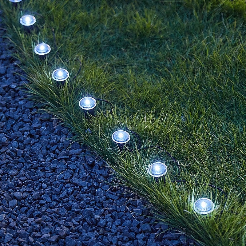 Solar Guidepost Ground Lights 15/30 Packs Flat Solar Lights Outdoor Waterproof Solar Disk Landscape Lights for Garden Pathway Wall Steps Decks Yard Lawn Walkway (Warm White/Cold White)3