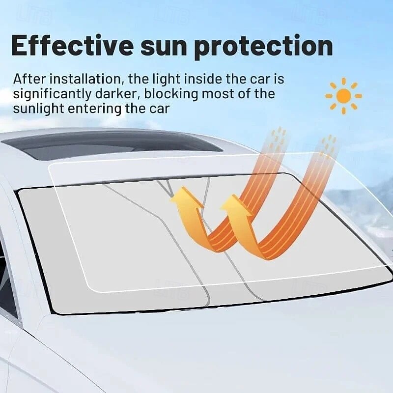 Windshield Sunshade Foldable Sun Shield Universal Car Sun Visor Thickened Heat Insulation Reflective Cover Front Window UV Protection Sun Block Curtain2