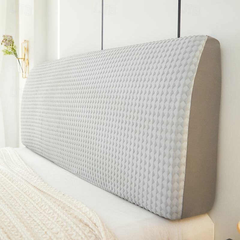 Soft Elastic Bedhead Cover – Washable & Decorative Headboard Protector for Bedroom
