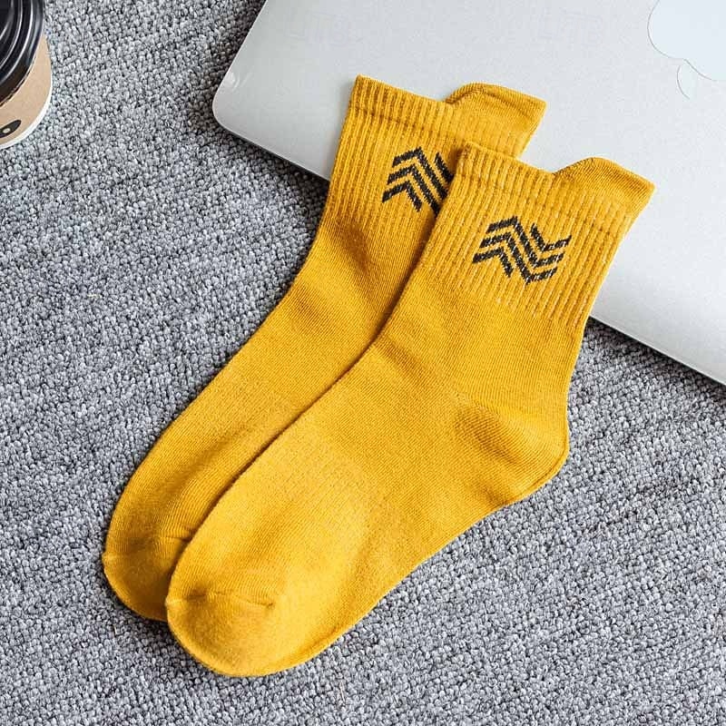 Men's 5 Pairs Multi Packs Socks Running Socks Casual Socks Black White Color Plain Line Vacation Sports & Outdoor Daily Basic Medium Spring Fall Fashion Casual4
