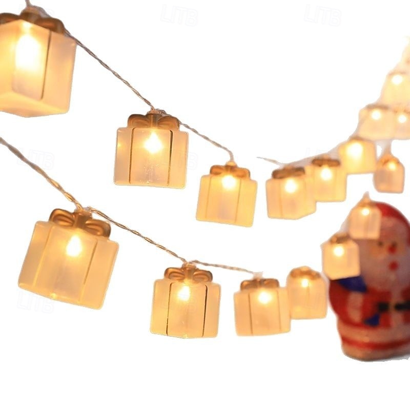 1 Pc 3M-20Leds Christmas Gift Box Light String AAA Battery Box USB Dual purpose Indoor and Outdoor Restaurant Party Festival Atmosphere Decorative Light String2