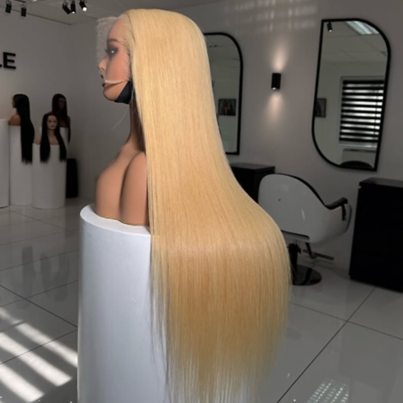 Human Hair 5x5 Closure 13x4 Lace Front Wig Free Part Vietnamese Hair Straight Blonde Wig 150% 180% Density with Baby Hair Natural Hairline 100% Virgin Glueless Pre-Plucked For Women Long Human Hair3