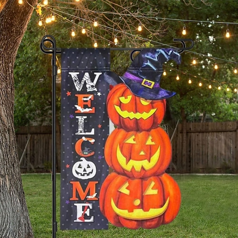 Halloween Alien Garden Flag Halloween Garden Decoration Festival Decoration Flag Double sided Three dimensional Garden Flag4
