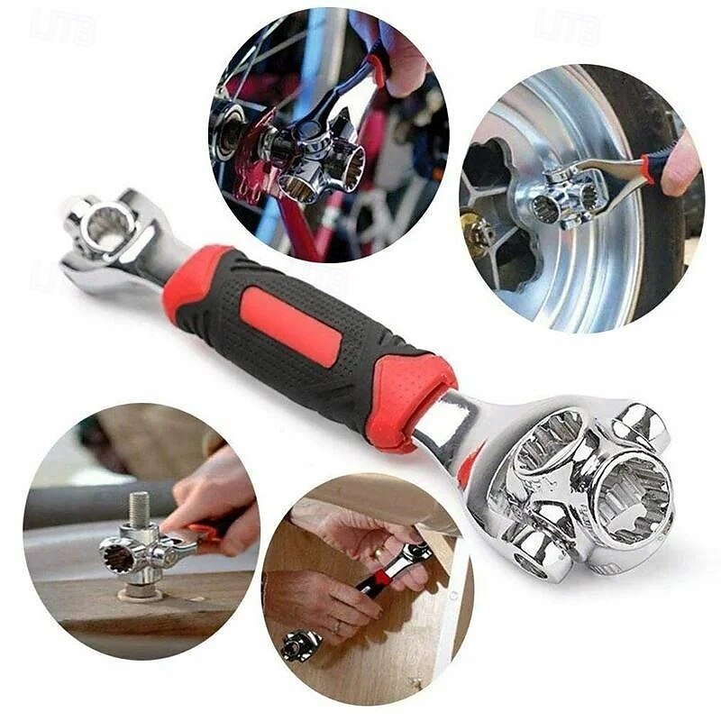 52 in 1 Universal Socket Spanner Wrench Multifunction Tool Kit for Home Repair Car Maintenance 8 to 21mm Rotatable All-in-One Hand Tool Set3