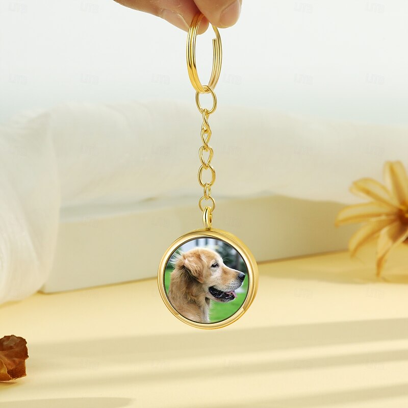 Personalized Pet Photo Memorial Keychain Custom Gift Photo Engraving, Cherished Moments of Pets, Family, Lovers, and Life Memories4