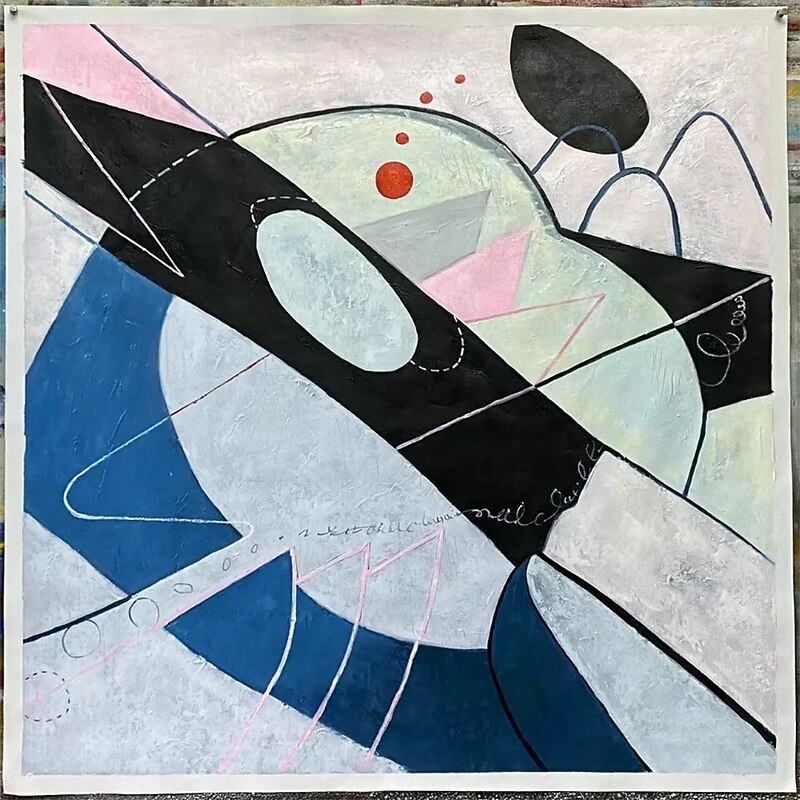 Mintura Handmade Cartoon Oil Paintings On Canvas Wall Art Decoration Modern Abstract Texture Pictures For Home Decor Rolled Frameless Unstretched Painting3