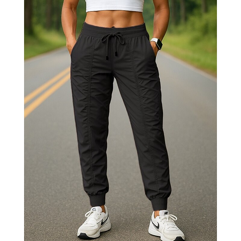 Women's Sweatpants Track Pants Drawstring Pocket High Waist Bottoms Athleisure Gym Workout Quick Dry Moisture Wicking Breathable Gym Workout Outdoor Running Regular Fit Sportswear Activewear Solid4