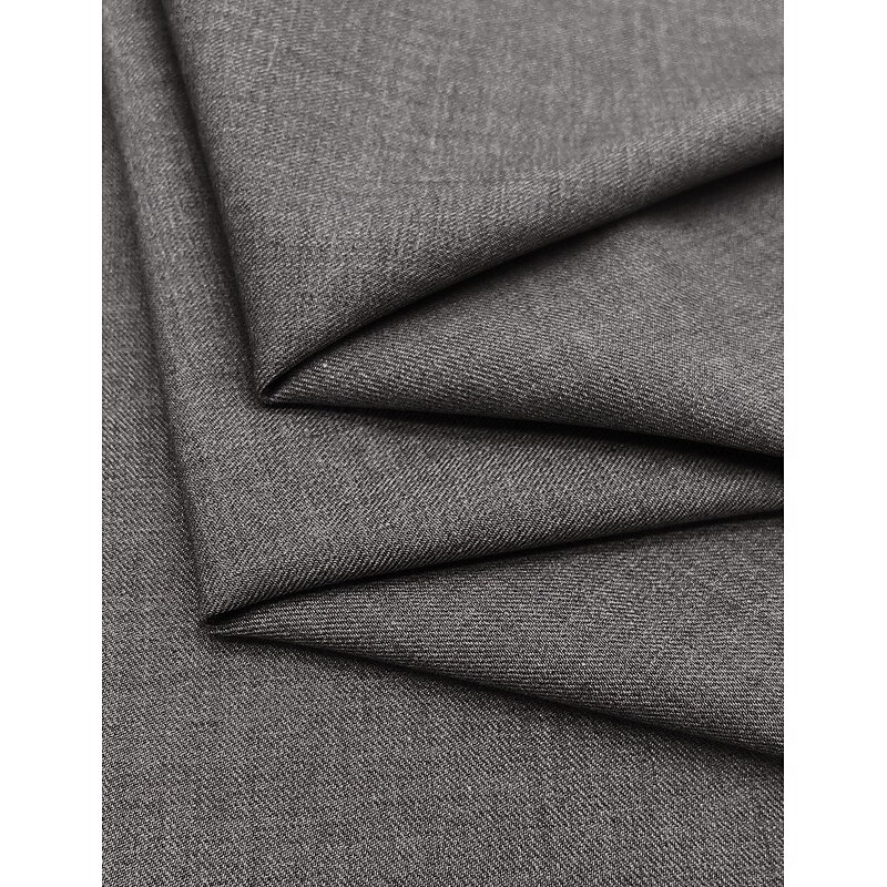 Men's Wedding Party Suits Notch Lapel Grey Business Formal Solid Colored Slim Fit 2 Piece Double Breasted Six-buttons3