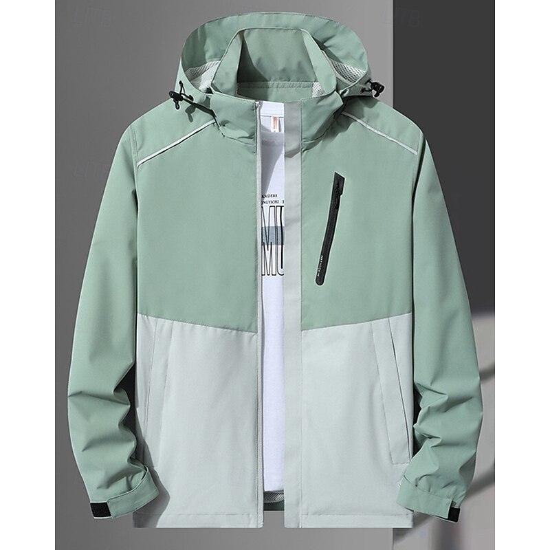 Women's Windbreaker Softshell Jacket Hiking Jacket Outdoor Waterproof Windproof Hiking Outfits Hiking Clothes Spring Autumn / Fall Top Camping / Hiking / Caving Running Patchwork Pink Purple Green4