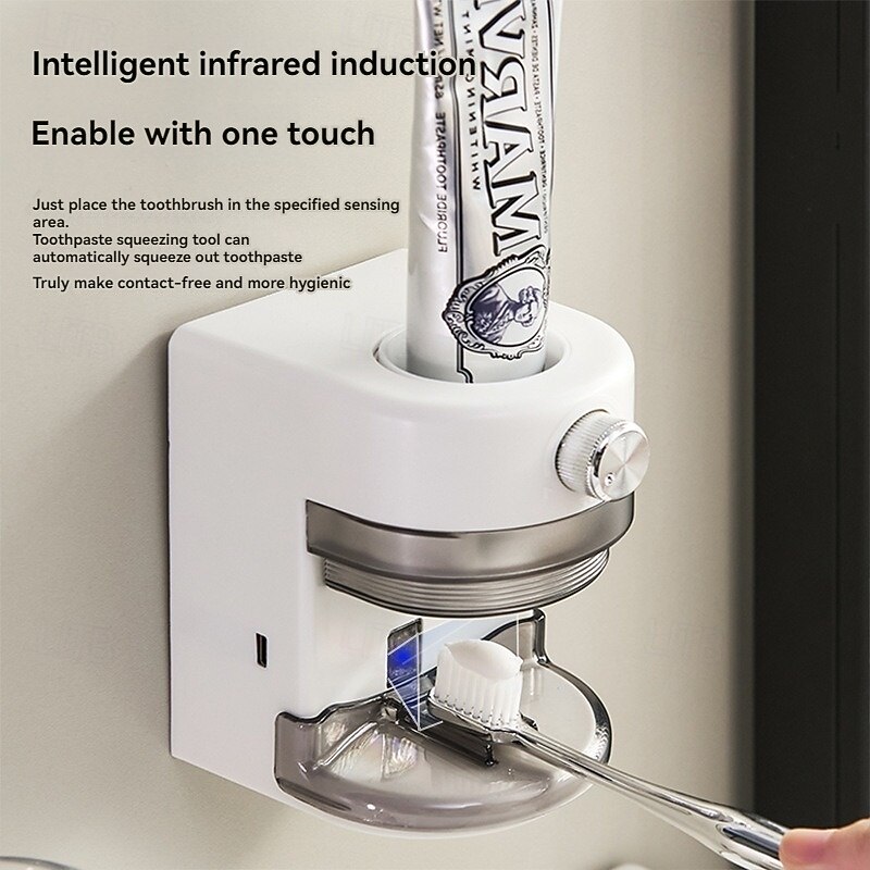 Automatic Toothpaste Dispenser Wall Mounted Electric Toothpaste Squeezer for Kids and Adults for Bathroom2