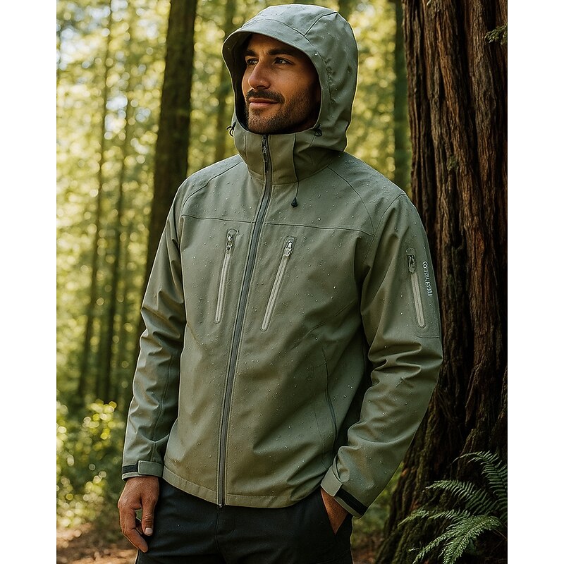 Men's Windbreaker Hiking Jacket rain coat Outdoor Waterproof Windproof Lightweight Hiking Outfits Hiking Clothes Spring Autumn / Fall Top Camping / Hiking / Caving Running Black White Dark Purple4