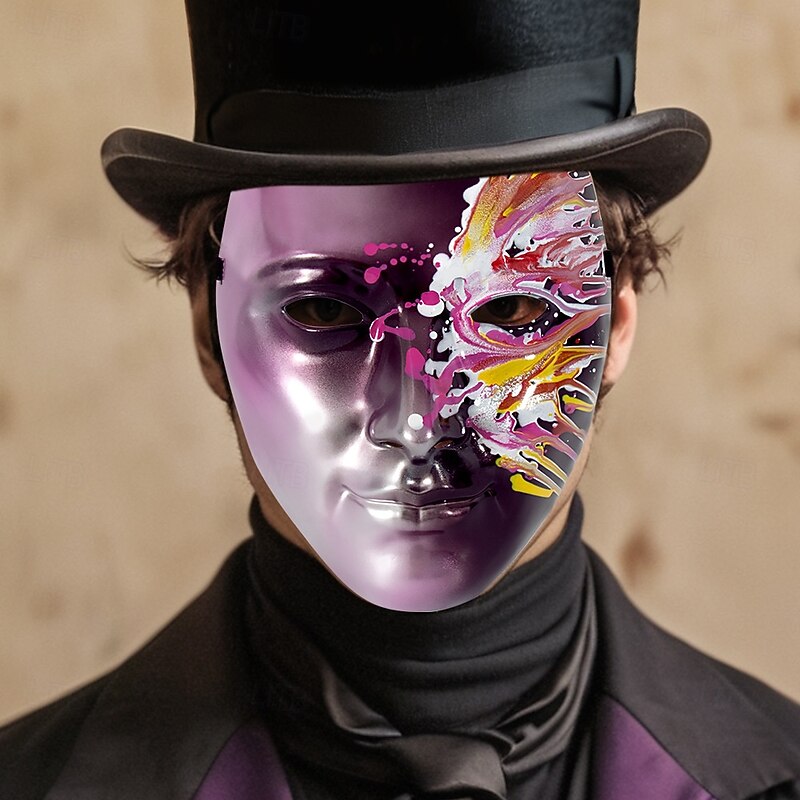 Halloween Venetian Mask Scary Full Face Adults' Men's Halloween Carnival Performance Party Masquerade Easy Halloween Costumes Dress Up3