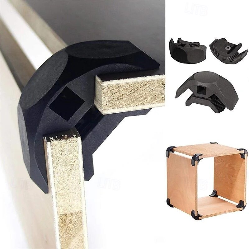 Wood Connector Kit for Furniture Assembly 90 Degree Angle Bracket Joint Screws Pocket Hole Jig DIY Woodworking Fastener Set Cabinet Frame Support