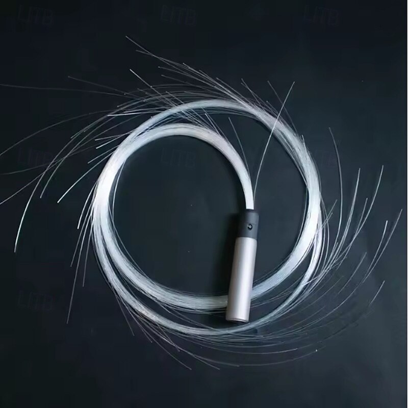 USB Rechargeable LED Fiber Optic whip 360 Swivel Optical Whips Multicolor Disco RGB Dancing Glowing Whip Sparkle Flow string4