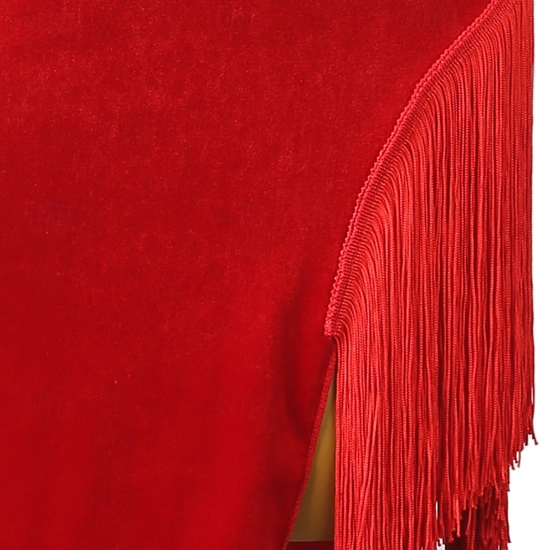 Latin Dance Dress Tassel Women's Performance Daily Wear Long Sleeve Spandex4