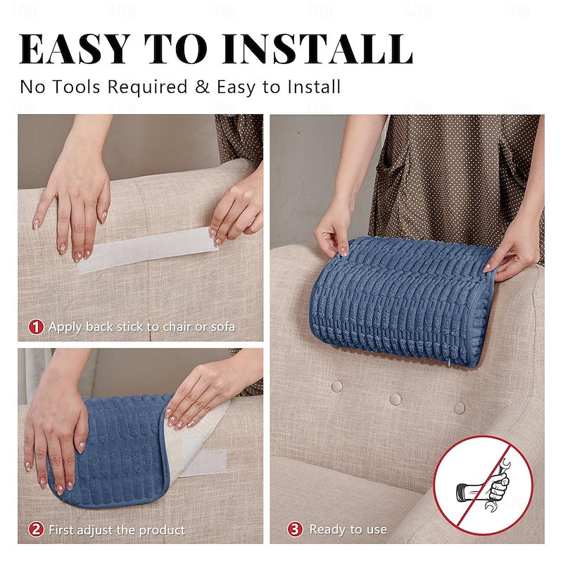 1 Pc Headrest Pillow,Recliner Pillow for Neck, Head, or Foot for Office or Massage Chairs, Neck Pain Relief and Cervical Support. Nonslip, Zipped Cover4