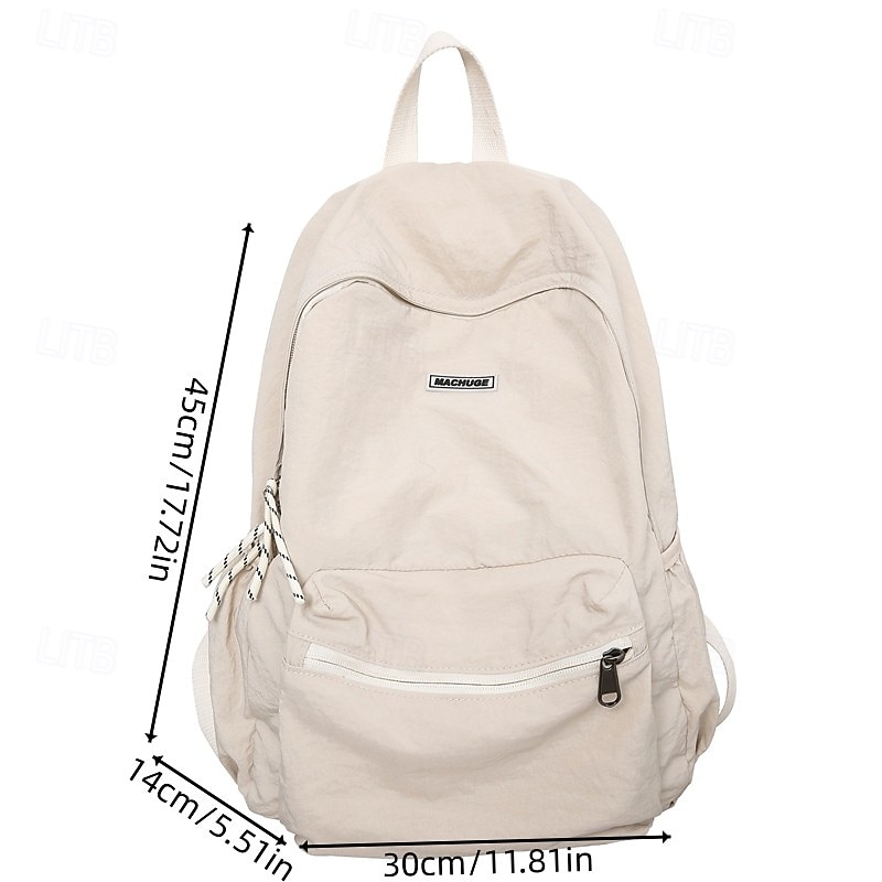 Back to School Lightweight Canvas Backpack for Teens – Unisex Casual Travel Daypack with Large Capacity and Front Pockets2