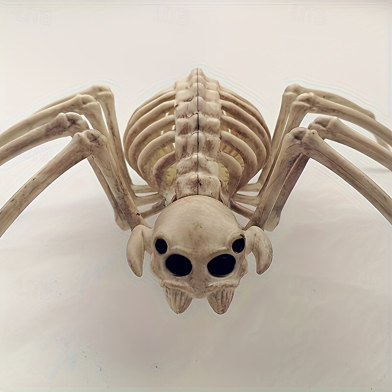 Giant Halloween Spider Skeleton Decoration - Perfect for Haunted House Pranks & Festive Home Decor No Power Needed