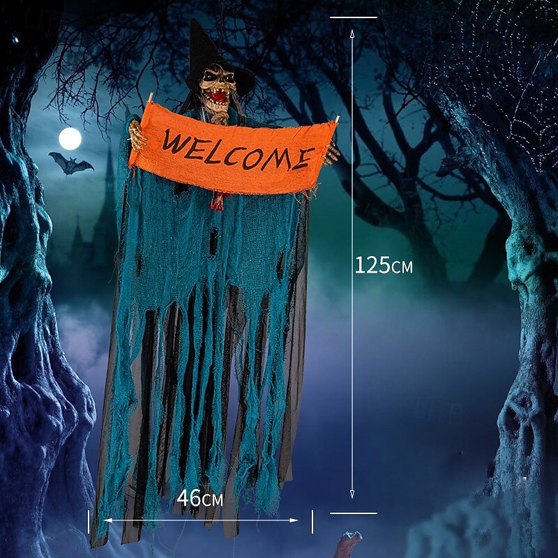 Halloween Sound Activated Hanging Ghost Decoration4