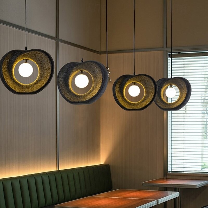 Polystyrene Plastic Pendant Light, Vintage Country 1 Light LED, 33cm Height, Warm White White Light, G9, Adjustable Chain4