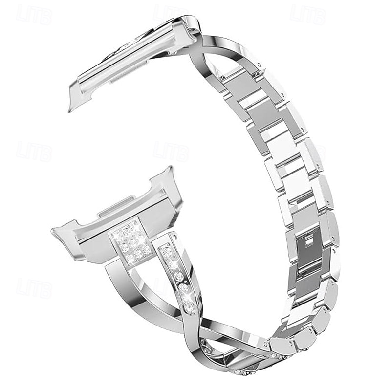 Watch Band for Samsung Galaxy Watch 8 40/44mm Watch 8 Classic 46mm Watch Ultra 47mm Stainless Steel Replacement  Strap Glitter Bling Diamond Jewelry Bracelet Wristband3