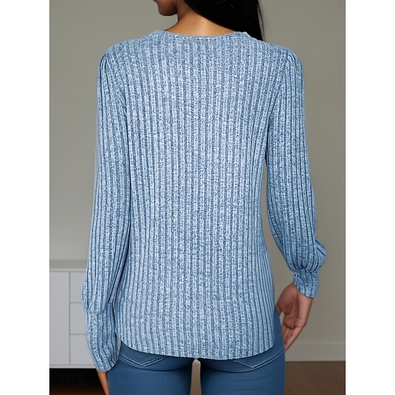 Women's Lace Shirt Solid Color Stylish Casual Long Sleeve Crew Neck Regular Tops Daily Lace Patchwork Pink Blue Gray Summer Spring Fall4