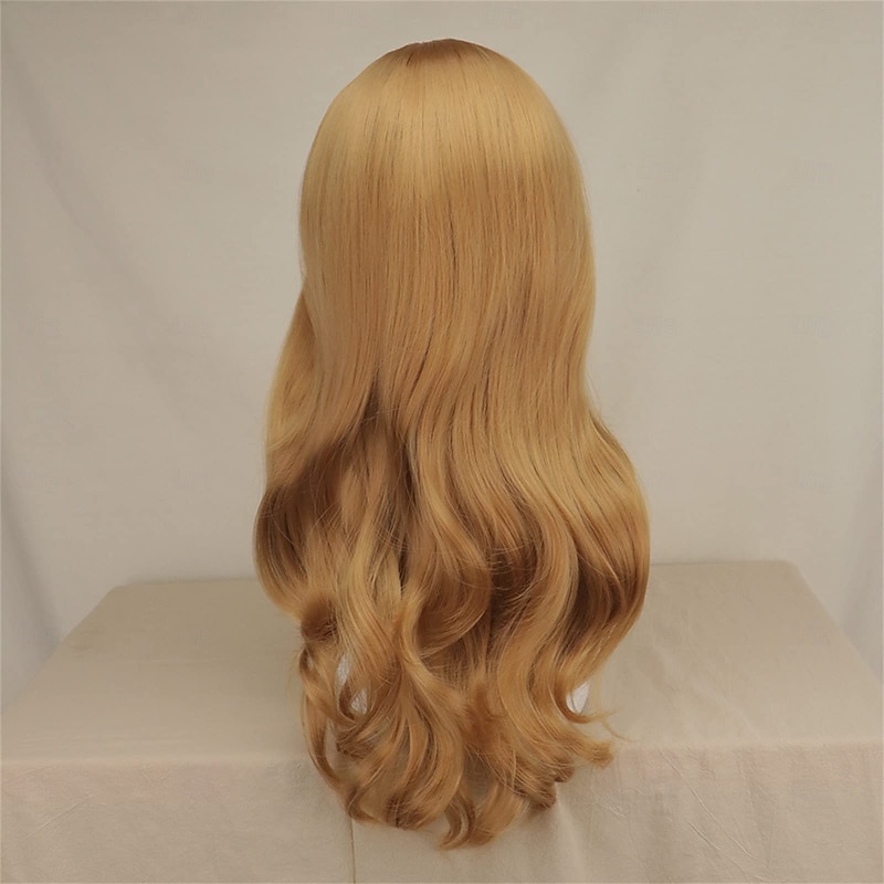 Synthetic Wig Megan M3GAN Curly Middle Part Machine Made Wig Medium Length A1 Synthetic Hair Women's Party Easy to Carry Fashion Brown Halloween Wigs2