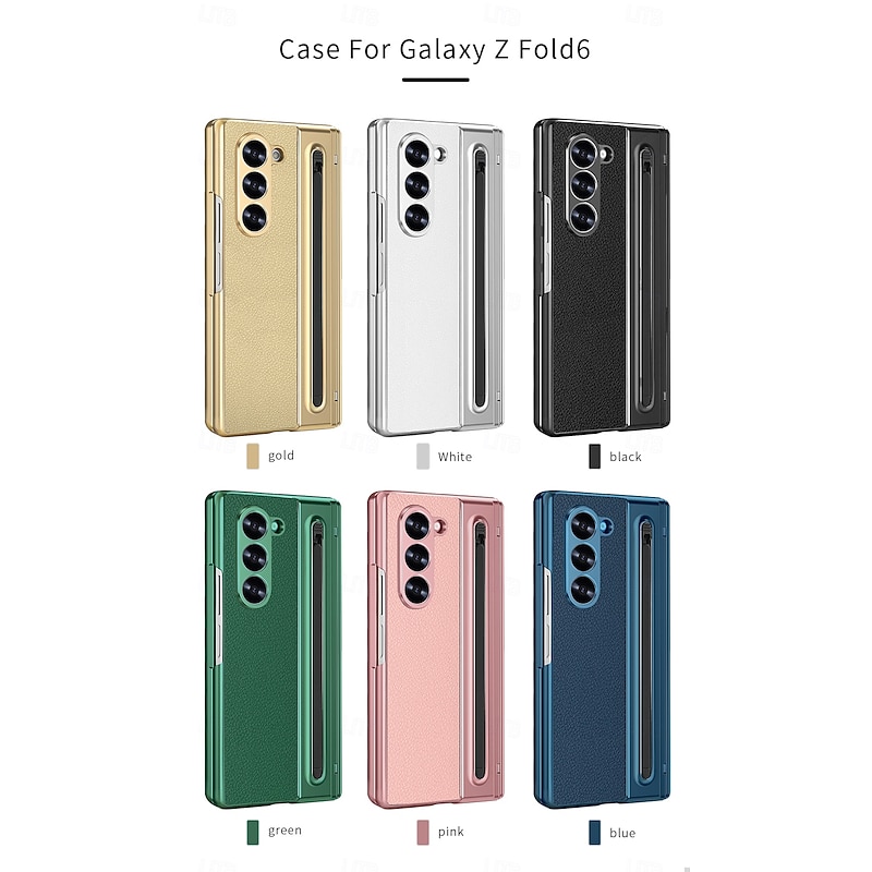 Phone Case For Samsung Galaxy Z Fold 7 Z Fold 6 Z Fold 5 Z Fold 4 Back Cover Full Body Protective Shockproof Retro PU Leather