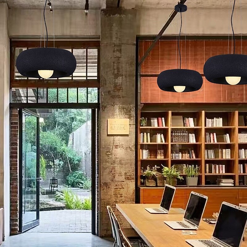 Country Vintage Polystyrene Pendant Light, 40cm Diameter, Hollow - Out Round Design, Warm White/White Light, G9, Adjustable Chain3