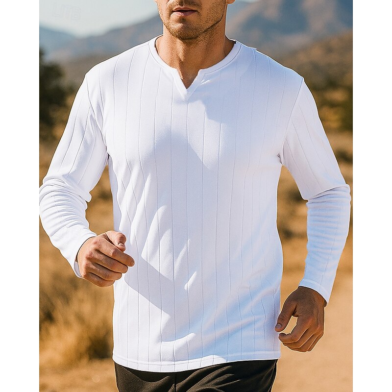 Men's Track Top Long Sleeve Shirts Long Sleeve Top Athleisure Solid Colored Quick Dry Moisture Wicking Breathable Basketball Football Running Sportswear Activewear Dark Grey Black White3