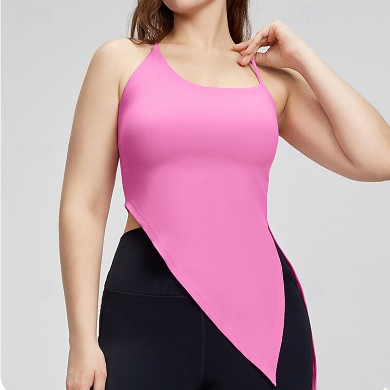 Women's Yoga Bra Medium Support Wirefree Sleeveless Sports Solid Color Top For Gym Athletic Pilates Activewear3