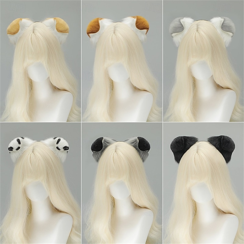 Shiba Inu Ears Headband with Tail – Handmade Dog Ears and Tail Cosplay Accessories, Wolfdog Ears for Halloween, Party, and Role Play4