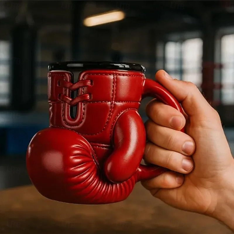 Boxing Glove Mug, Funny Resin Stainless Steel Coffee Cup for Home, Unique Boxer Gift for Men, Boxing Lovers Novelty Drinkware3