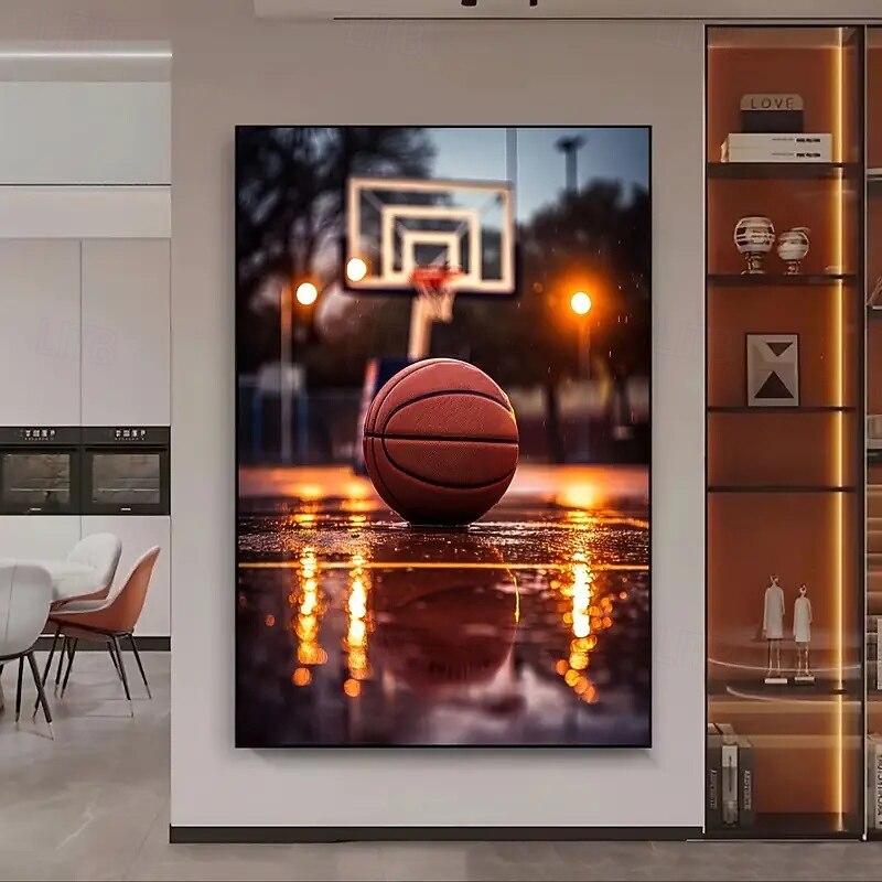 Modern Basketball Nostalgic Canvas Poster - Frameless Wall Art Suitable For Bedroom And Living Room Decoration3
