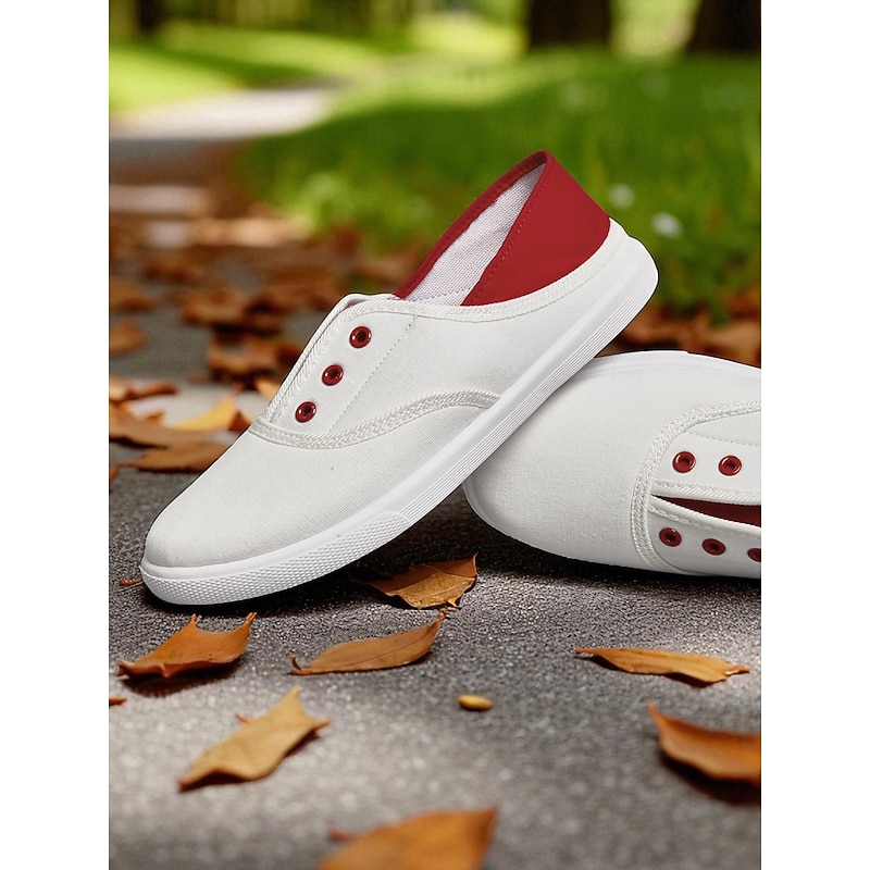 Women's Slip-On Canvas Shoes – Lightweight Shoes for Daily Casual Looks, Errands and Fall Adventures2